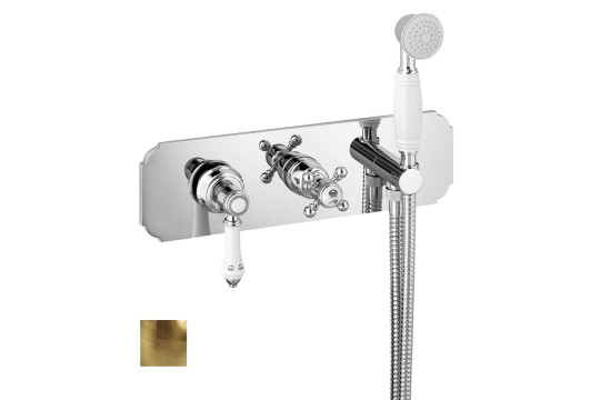 VIENNA podomítková sprchová baterie s ruční sprchou, 2 výstupy, bronz