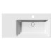 NUBES keramické umyvadlo 100x50cm, s odkládací plochou vlevo, bílá mat