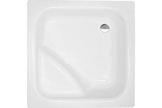 VISLA hluboká sprchová vanička, čtverec 80x80x27cm, bílá