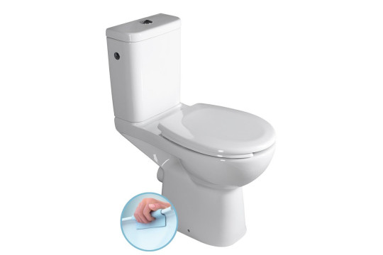 HANDICAP WC kombi zvýšený sedák, Rimless, zadní odpad, bílá