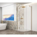 TRINITY GOLD MATT čtvrtkruhový sprchový kout 900x900mm, čiré sklo, levé