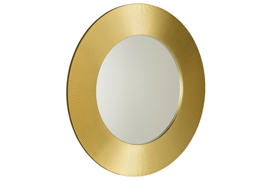 SUNBEAM zrcadlo v rámu, pr.90cm, zlatá