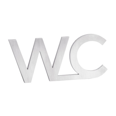 Cedule WC, 80x35x2mm, nerez mat