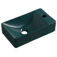 MARGITHA keramické umývátko 38x22cm, otvor pro baterii vpravo, petrolejová