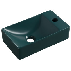 MARGITHA keramické umývátko 38x22cm, otvor pro baterii vpravo, petrolejová