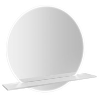 VISO kulaté zrcadlo s LED osvětlením a policí ø 70cm, bílá mat VISO kulaté zrcadlo s LED osvětlením a policí ø 70cm, bílá mat