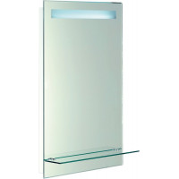 Zrcadlo s LED osvětlením 50x80cm, skleněná polička, kolíbkový vypínač