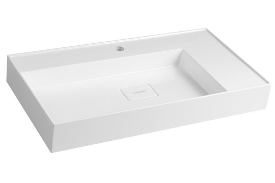 GODIVA umyvadlo, litý mramor, 83x44cm, bílá