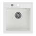Granitový vestavný dřez mono, 50x52cm, bílá