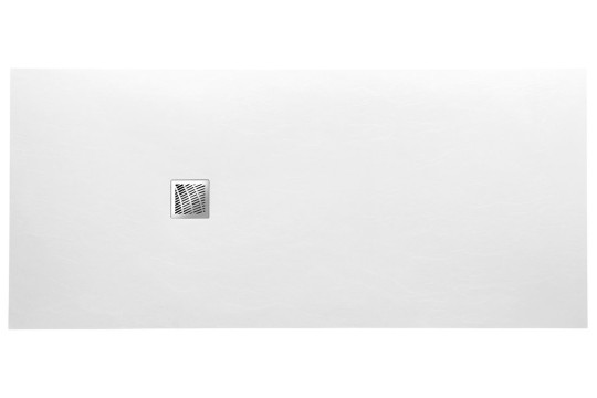 MITIA sprchová vanička z litého mramoru, obdélník 160x90x3 cm, bílá