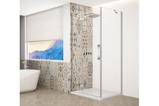TRINITY CHROME čtvercový sprchový kout 800x800mm, čiré sklo, levé