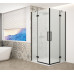 TRINITY BLACK čtvercový sprchový kout 800x800mm, rohový vstup, matné sklo