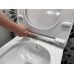 Závěsné WC AVVA CLEANWASH , integr. baterie a bidet. sprška s podomítkovou nádržkou a tlačítkem Schwab, bílá