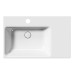 NUBES keramické umyvadlo 80x50cm, s odkládací plochou vpravo, bílá ExtraGlaze