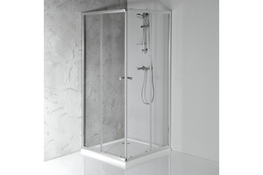 AGGA čtvercová sprchová zástěna 900x900mm, čiré sklo