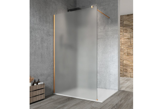 VARIO GOLD MATT jednodílná sprchová zástěna k instalaci ke stěně, matné sklo, 1100 mm