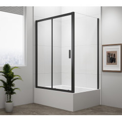 DEEP BLACK obdélníkový sprchový kout 1200x900mm L/P varianta, čiré sklo