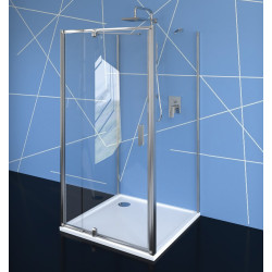 EASY LINE třístěnný sprchový kout 800-900x900mm, pivot dveře, L/P varianta, čiré sklo