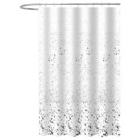 Sprchový závěs 180x180cm, polyester, bílá, kaňky