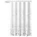 Sprchový závěs 180x180cm, polyester, bílá, kaňky