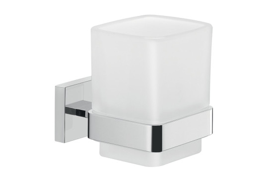 ELBA sklenka, mléčné sklo, chrom