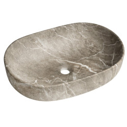 CALEO keramické umyvadlo na desku, 60x42cm, breccia mramor