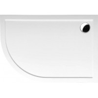 RENA R sprchová vanička z litého mramoru, čtvrtkruh 120x90x4cm, R550, pravá, bíl