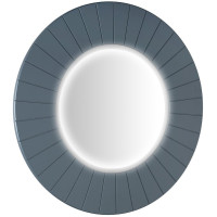 LUMIRO STRIP kulaté zrcadlo s LED osvětlením v rámu ø 90cm, siena