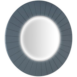 LUMIRO STRIP kulaté zrcadlo s LED osvětlením v rámu ø 90cm, siena