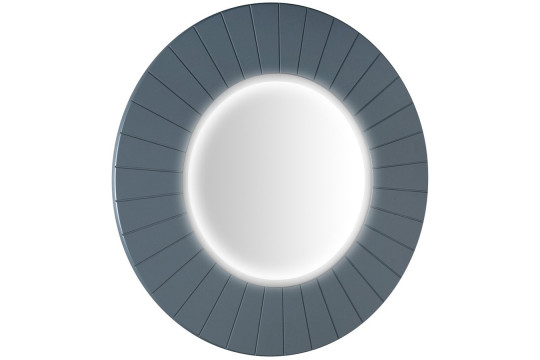 LUMIRO STRIP kulaté zrcadlo s LED osvětlením v rámu ø 90cm, siena