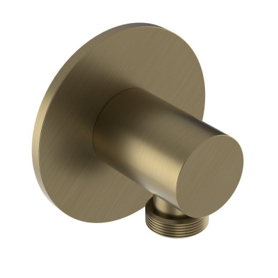 Vývod sprchy, kulatý, zlato mat