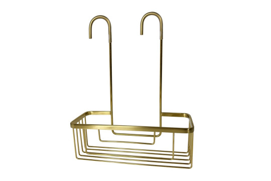 SMART police do sprchy závěsná, na baterii, 300x375x120 mm, zlato mat