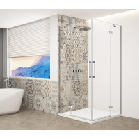 TRINITY CHROME čtvercový sprchový kout 900x900mm, rohový vstup, čiré sklo