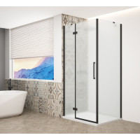 TRINITY BLACK čtvercový sprchový kout 900x900mm, matné sklo, levé