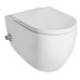 INFINITY závěsná WC mísa Rimless, integrovaný ventil a bidet. sprška, 36,5x53 cm, bílá