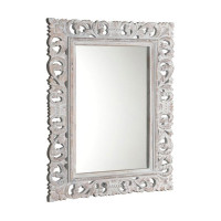 SCULE zrcadlo v rámu, 70x100cm, bílá