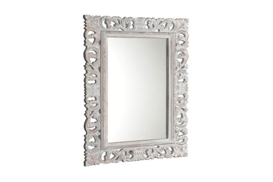 SCULE zrcadlo v rámu, 70x100cm, bílá