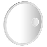 FLOAT kulaté LED podsvícené zrcadlo, ø 90 cm, kosm.zrcátko, IR senzor, 3500-6500°K, bílá