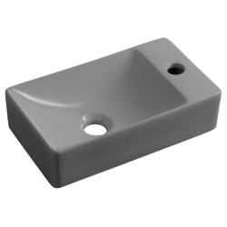 MARGITHA keramické umývátko 38x22cm, otvor pro baterii vpravo, šedá