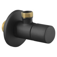 Rohový ventil kulatý, 1/2"x3/8", černá mat