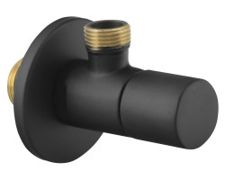 Rohový ventil kulatý, 1/2"x3/8", černá mat Rohový ventil kulatý, 1/2"x3/8", černá mat