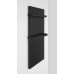 ENIS koupelnový sálavý topný panel 600W, 590x1200 mm, držáky ručníků, IP44, černá mat