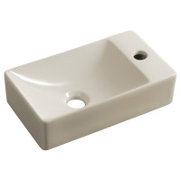 MARGITHA keramické umývátko 38x22cm, otvor pro baterii vpravo, béžová