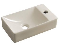 MARGITHA keramické umývátko 38x22cm, otvor pro baterii vpravo, béžová