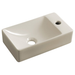 MARGITHA keramické umývátko 38x22cm, otvor pro baterii vpravo, béžová