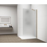 ESCA GOLD MATT jednodílná sprchová zástěna k instalaci ke stěně, matné sklo, 800 mm