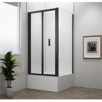 DEEP BLACK obdélníkový sprchový kout 1000x750mm L/P varianta, čiré sklo