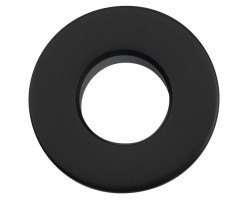 Kovová krytka přepadu umyvadla, 30 mm, černá mat