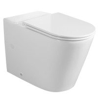 AVIS WC kombi mísa, Vortex Rimless, 66x36 cm, spodní/zadní odpad, bílá