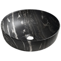 RONDEA keramické umyvadlo na desku Ø 41cm, carnico mramor